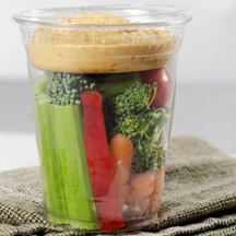 Vegetable Cup with Hummus
